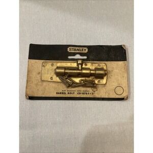 Stanley 3" Barrel Bolt Small Door Window Screen Latch USA CD1078F Brass